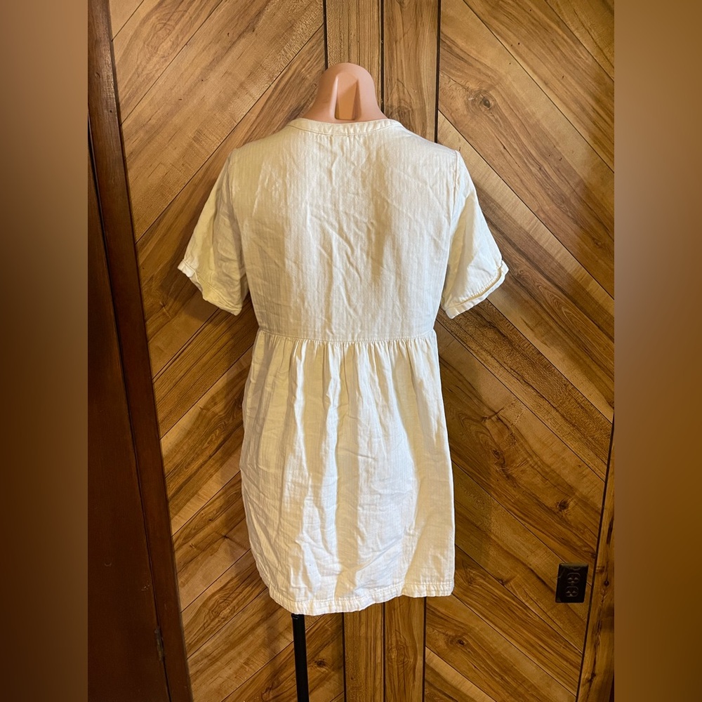 Old Navy Women’s Small Wishbone Lace Up Knee Length Twill Utility Shift Dress - Picture 6 of 8